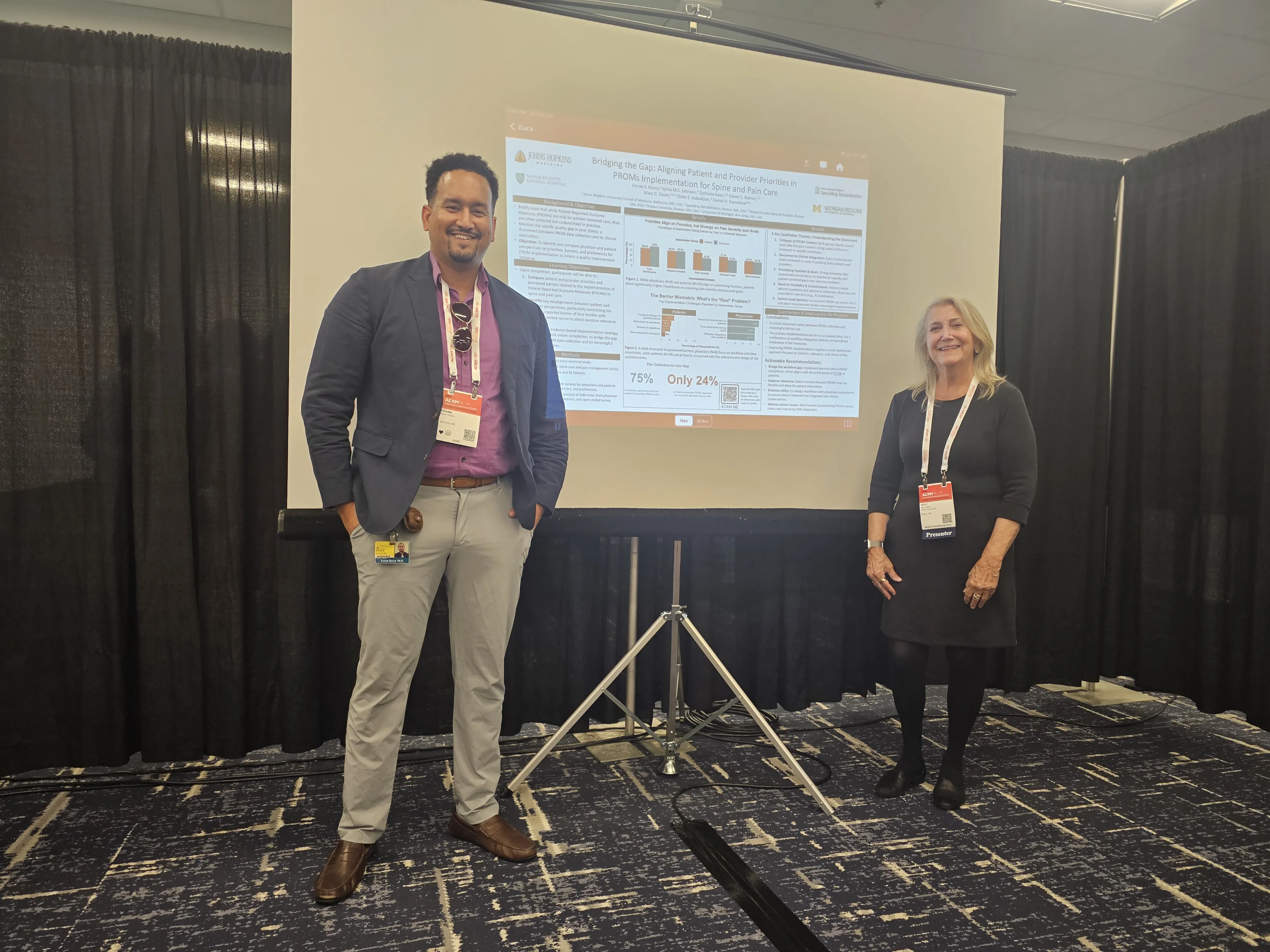 Dr. Fenan Rassu and Dr. Mary Slavin at the ACRM 2025 Annual Meeting in Chicago