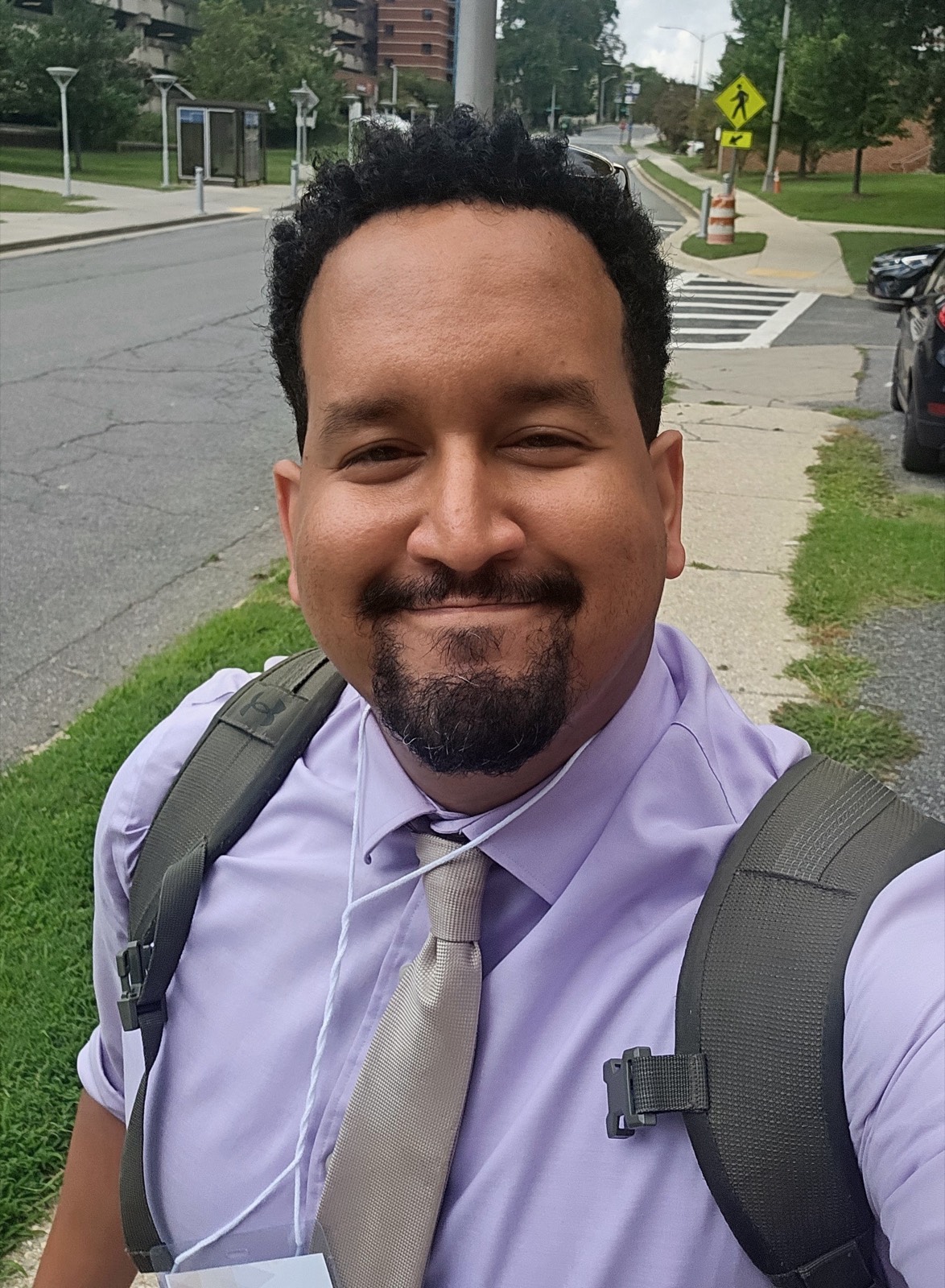 Dr. Fenan Rassu at the NIH campus during the 2026 NIMHD Health Disparities Research Institute