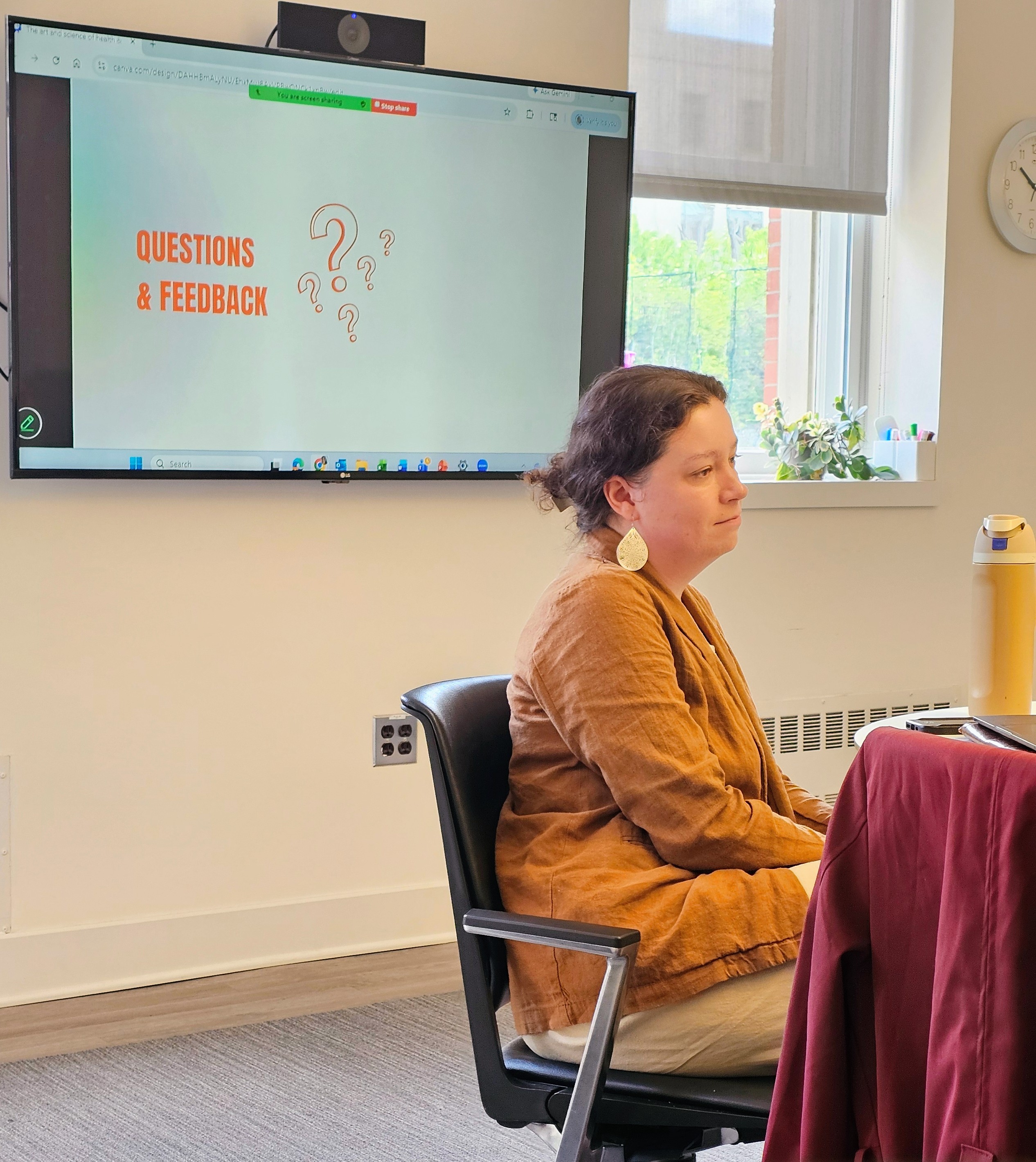 Dr. Kristen Pasko delivering a practice job talk to the Division of Rehabilitation Psychology and Neuropsychology